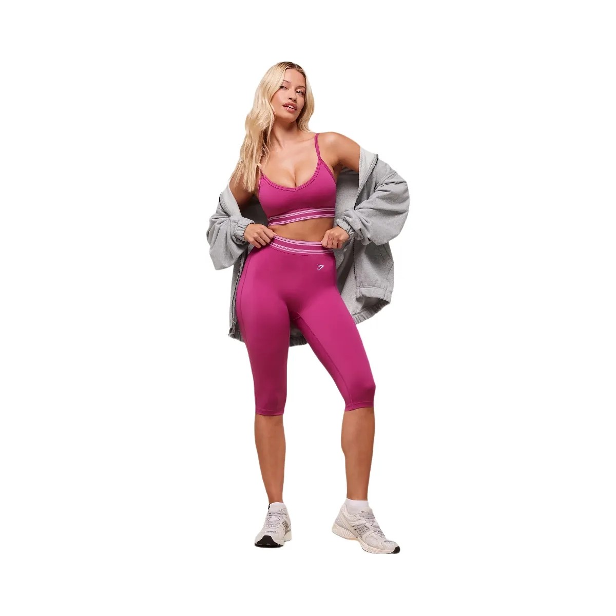 Gymshark Retro Capri Leggings - Winning Pink - HypeFly India View 4