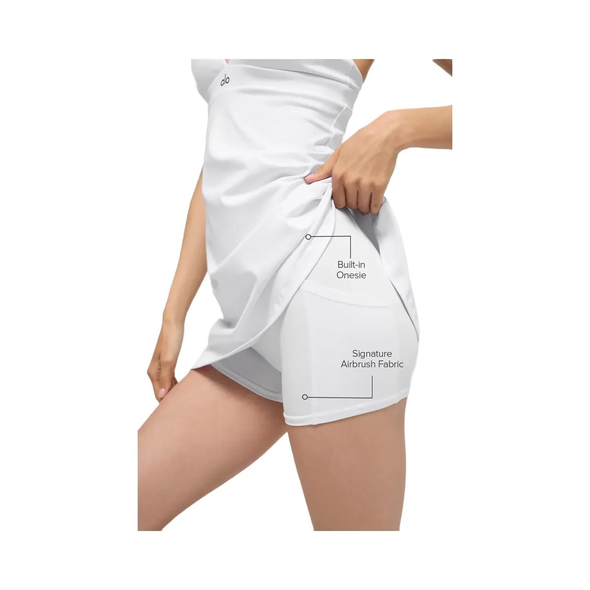 Alo Women's Airbrush Splendor Dress - White - HypeFly India View 2