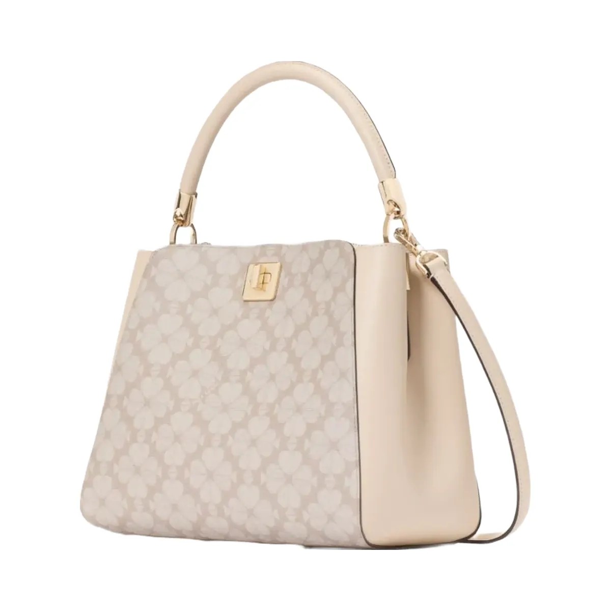 Kate Spade Flower Pvc Medium Top Handle Satchel Dark Beige Multi - HypeFly India View 3