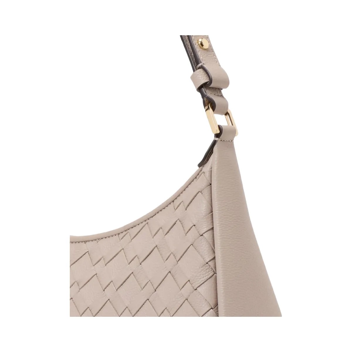 Kate Spade Kayla Woven Leather Large Shoulder Bag Cozy Grey - HypeFly India View 6