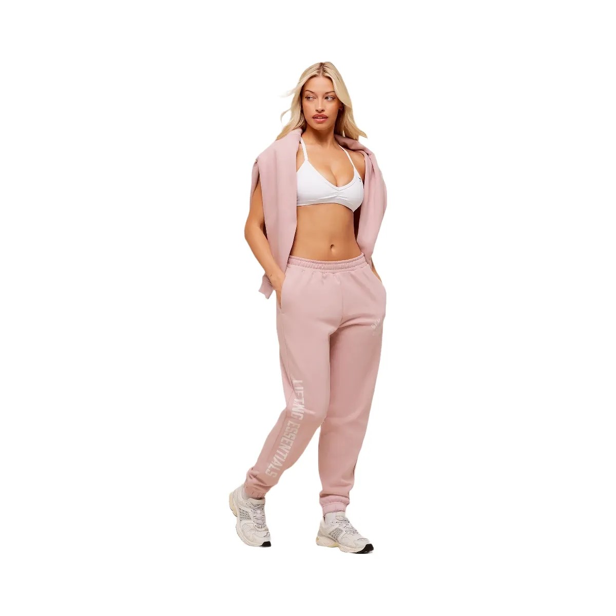 Gymshark Lifting Essentials Joggers - Cloud Pink - HypeFly India View 4