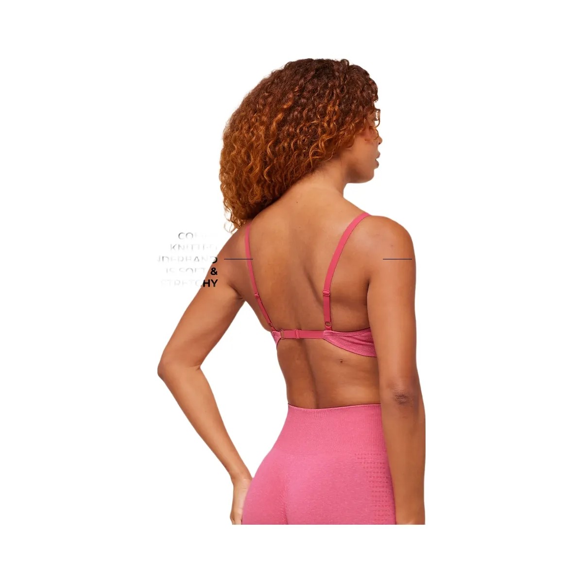 Gymshark Vital Sports Bra - GS Vintage Rouge Pink/ Marl - HypeFly India View 2