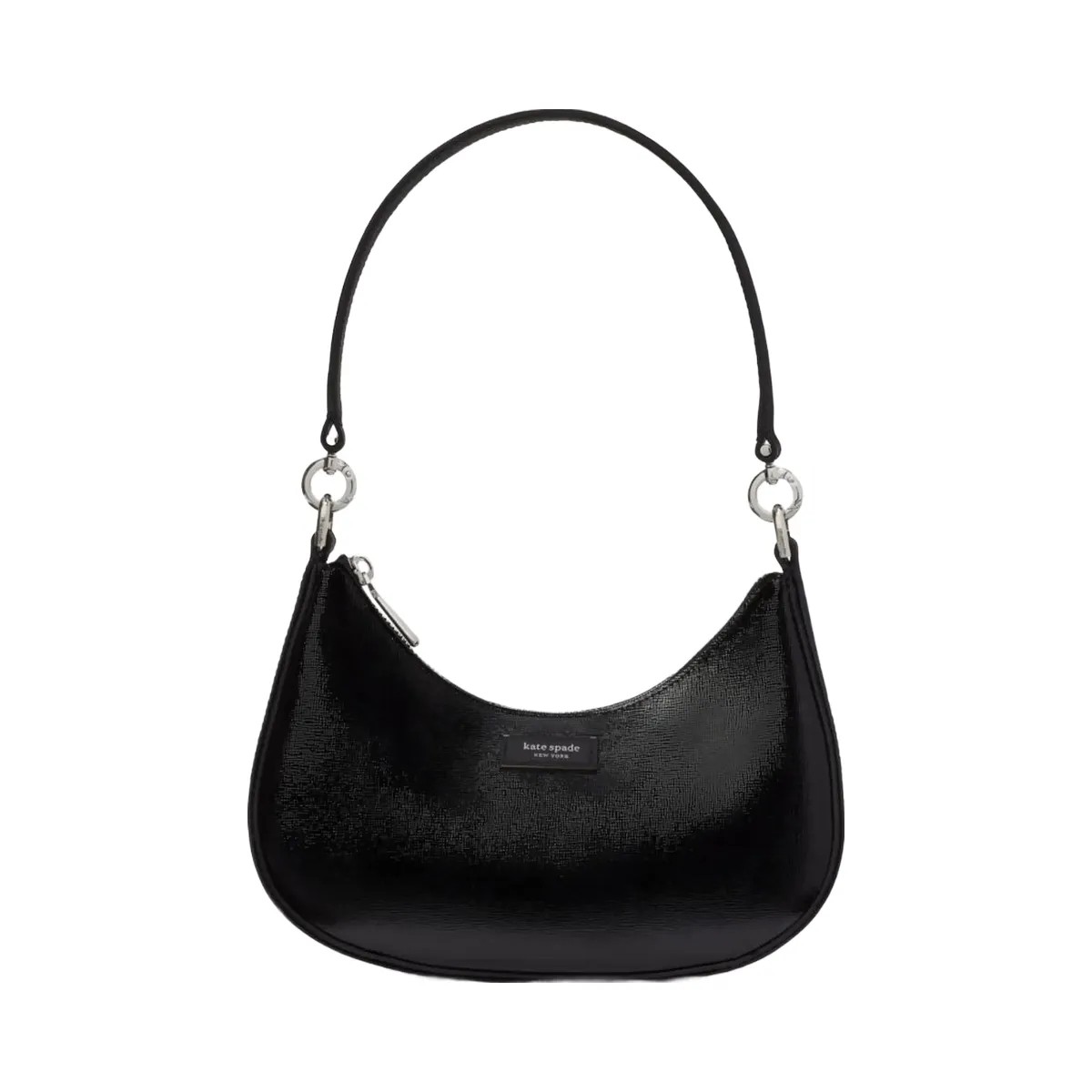 Kate Spade Sam Icon Shiny Small Convertible Crossbody Black - HypeFly India View 1