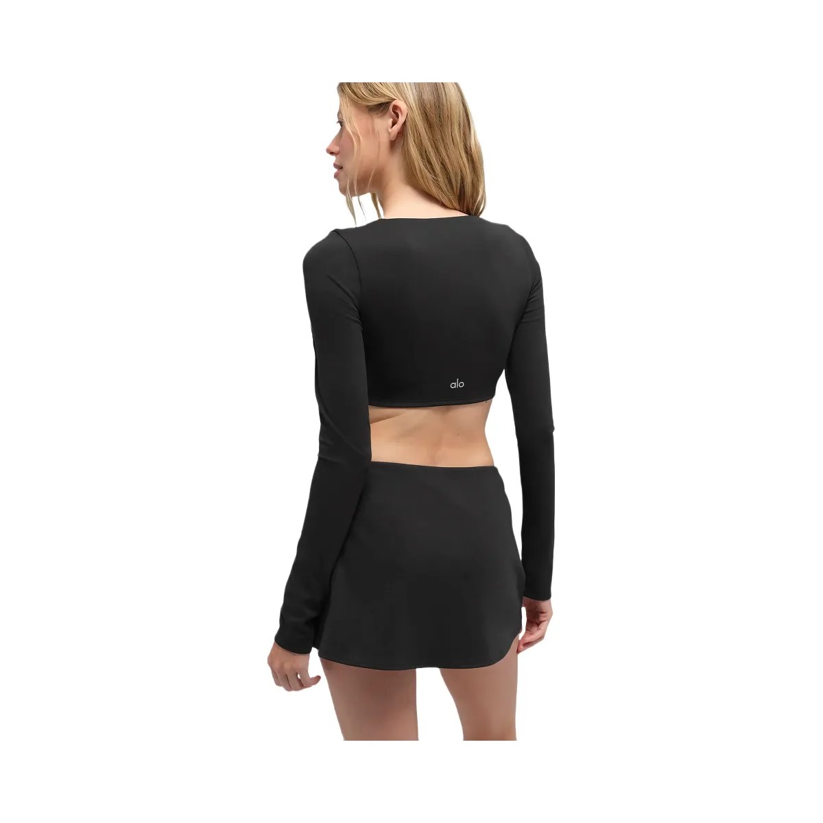 Alo Women's ALO Softsculpt Precision Long Sleeve Bra - Black - HypeFly India View 3