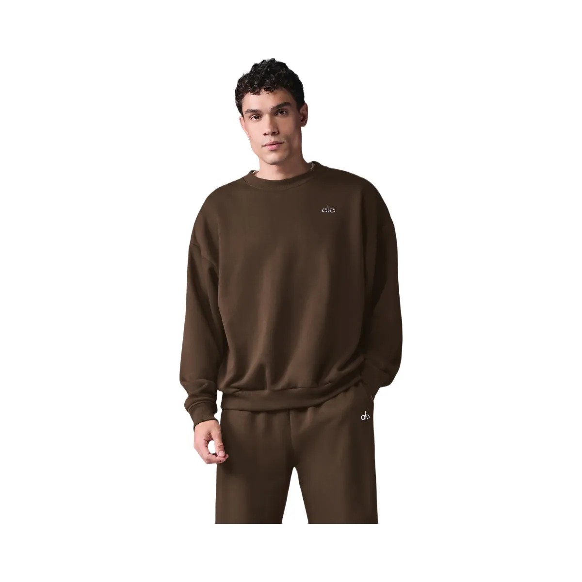Alo Accolade Crew Neck Pullover - Espresso - HypeFly India View 1