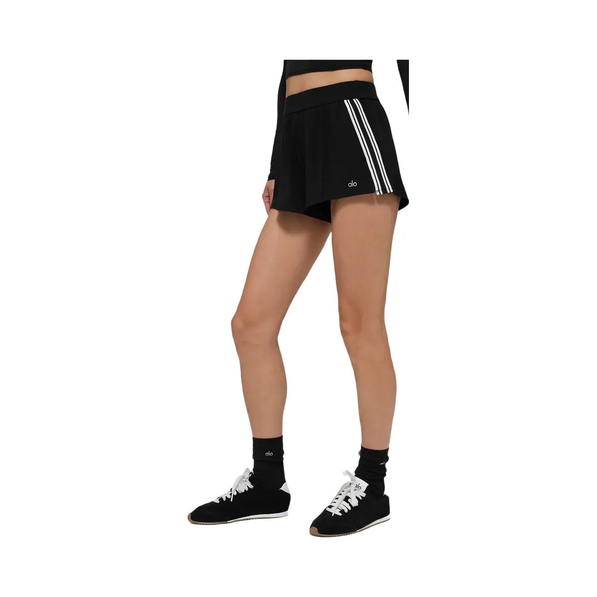Alo Women's Track Star Short - Black - HypeFly India View 5