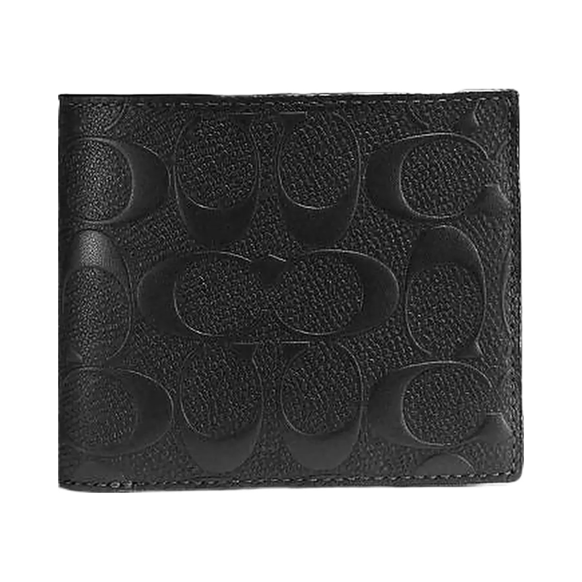 Coach 3 In 1 Wallet In Signature Leather Smooth Leather-Black - HypeFly India View 1