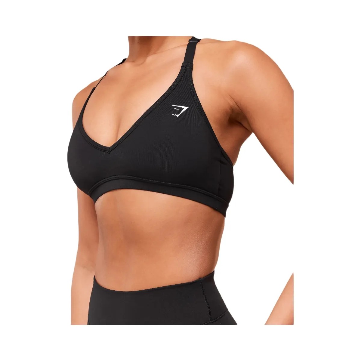 Gymshark Cotton Racerback Sports Bra - Black - HypeFly India View 5