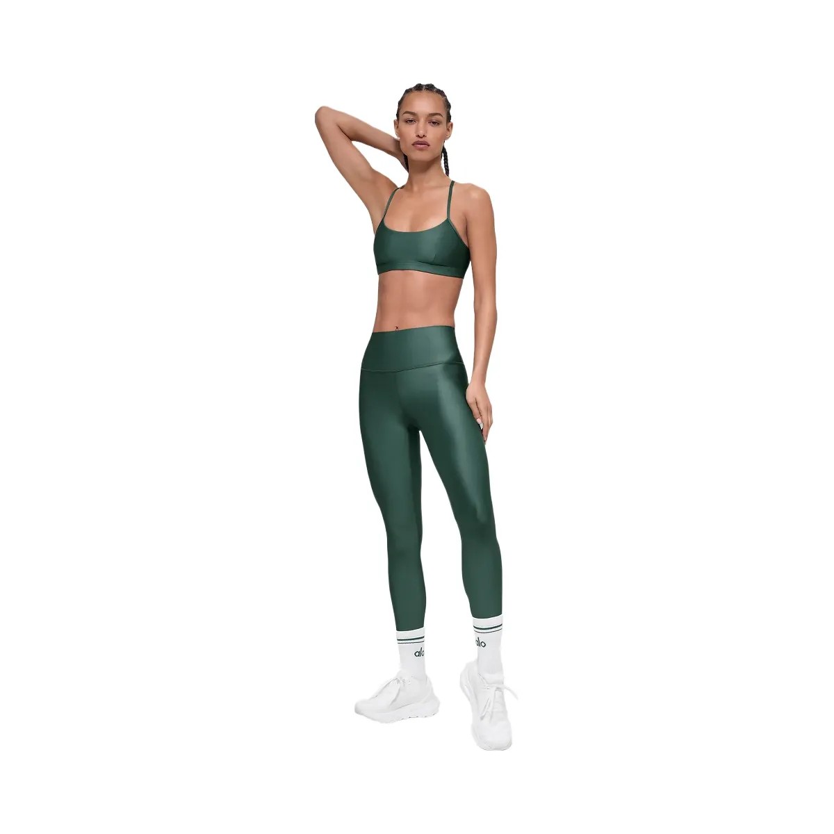 Alo Women's Airlift Intrigue Bra - Clover Green - HypeFly India View 5