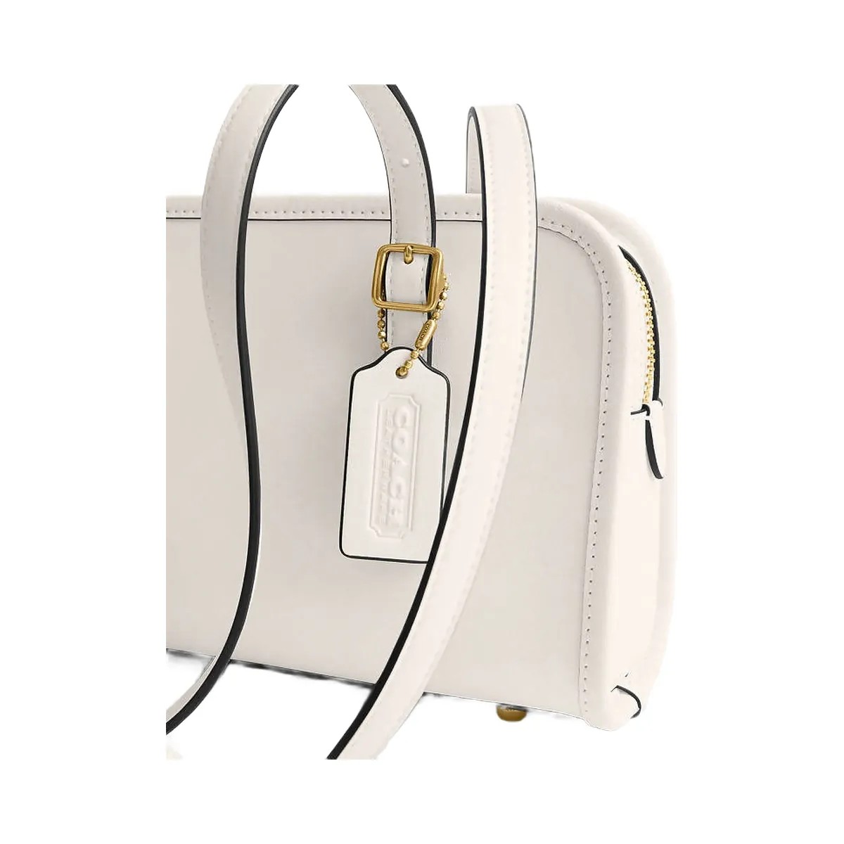 Coach Swing Zip Bag Smooth Leather-Brass-Chalk - HypeFly India View 3