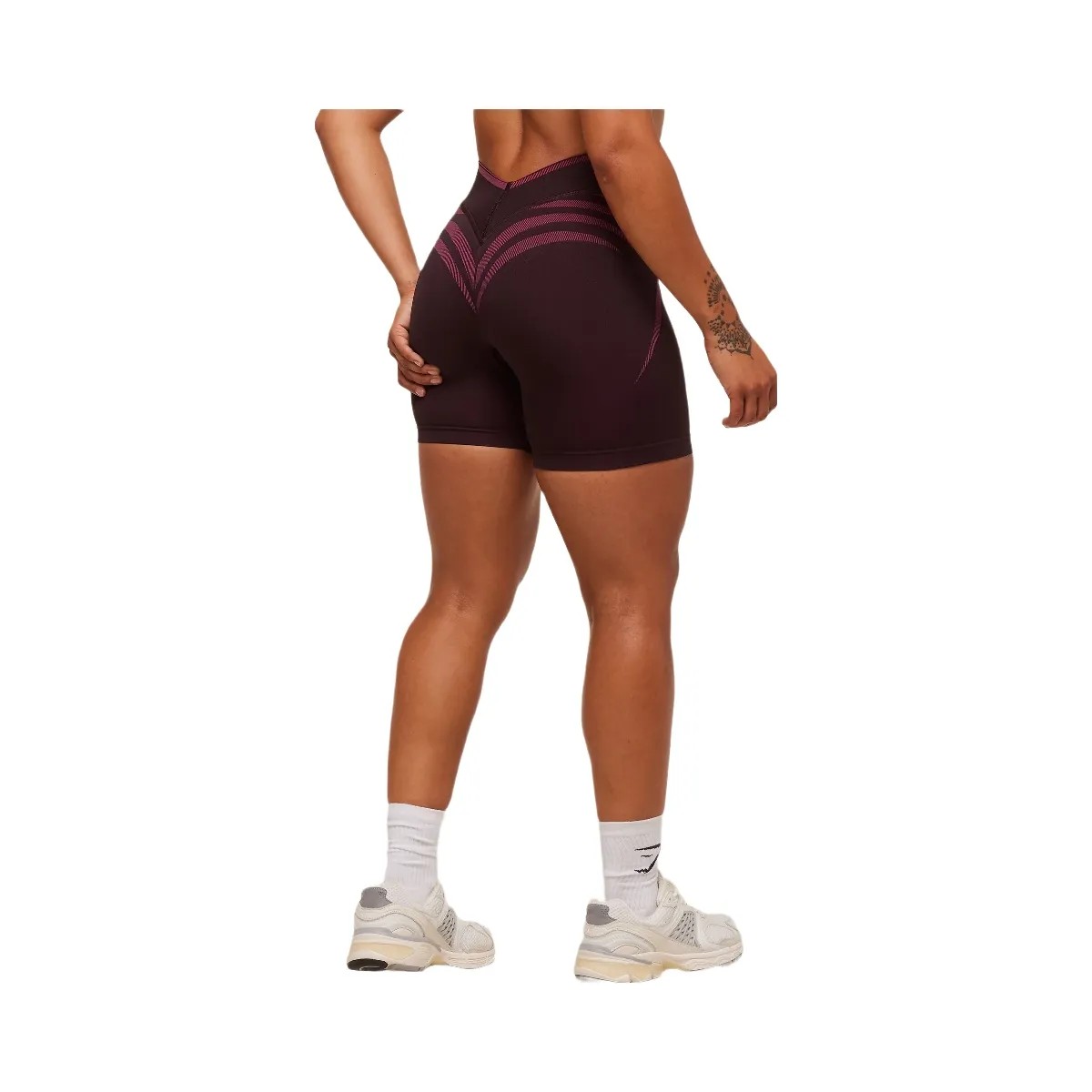 Gymshark Apex Lift Seamless Short - Cherry Purple/Build Pink - HypeFly India View 2