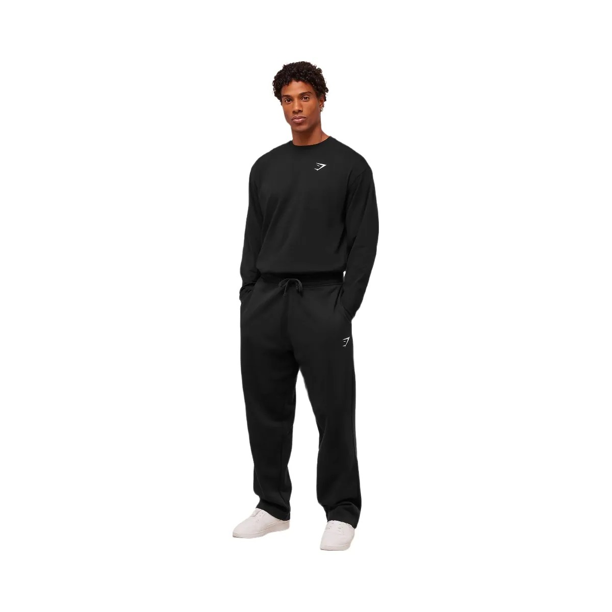 Gymshark Essential Oversized Long Sleeve T-Shirt - Black - HypeFly India View 6