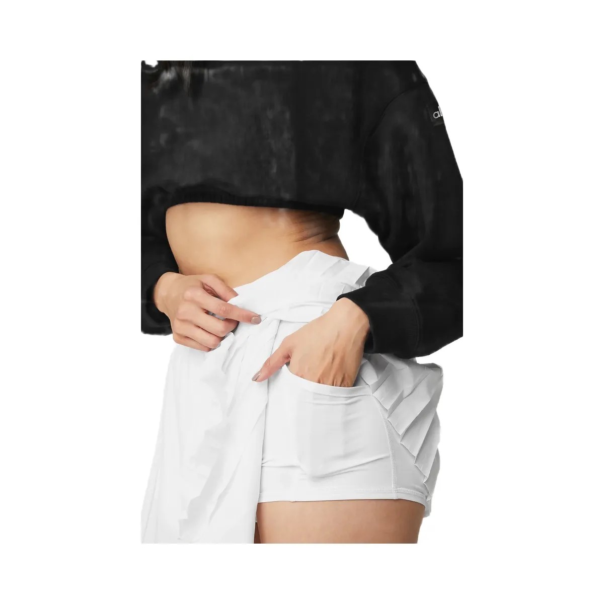 Alo Women's Aces Tennis Skirt - White - HypeFly India View 4