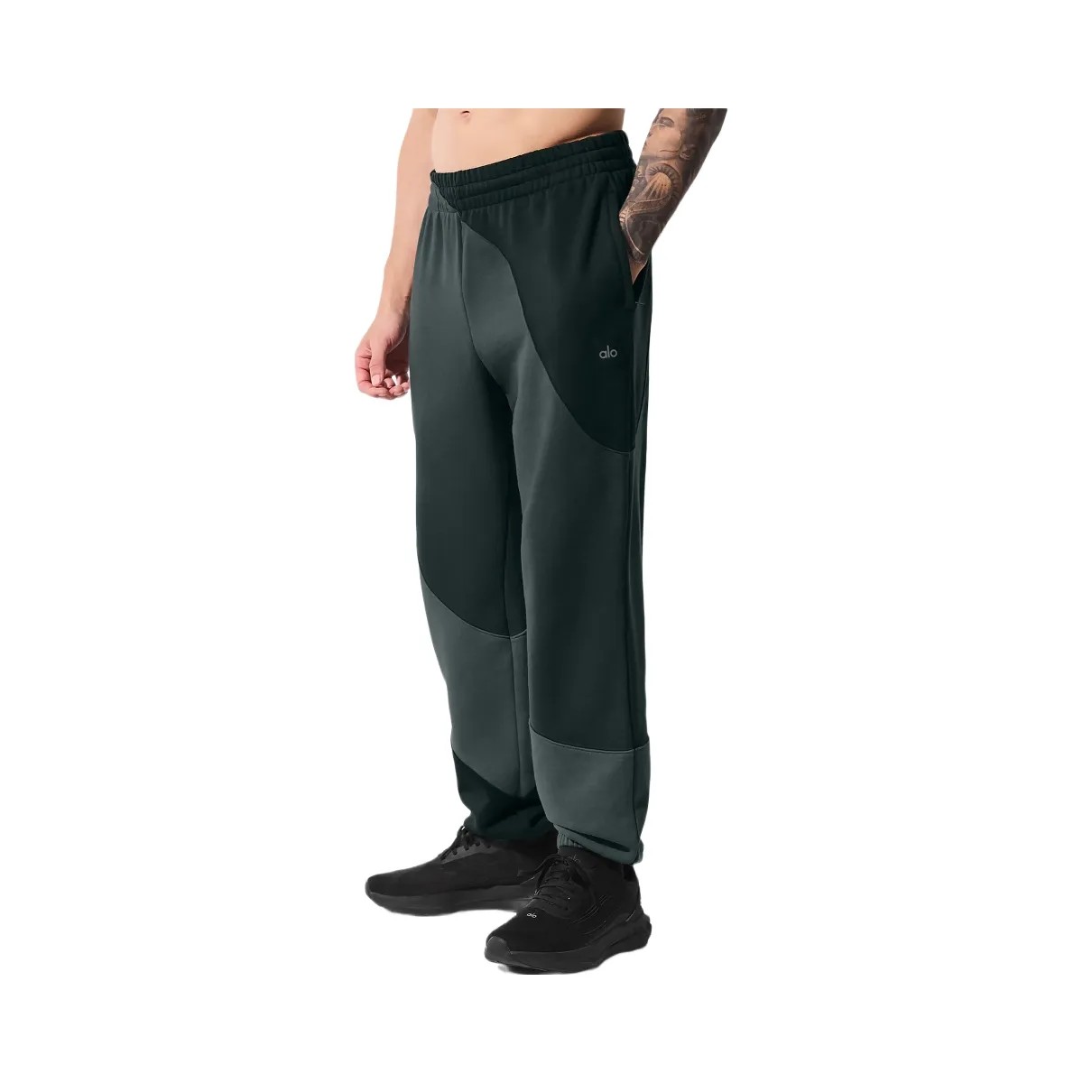 Alo Men's Make Waves Sweatpant - Charcoal Green Tonal - HypeFly India View 2