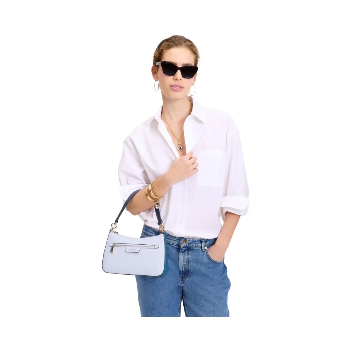 Kate Spade Hudson Colorblocked Convertible Crossbody Pale Sapphirine Mult - HypeFly India View 4