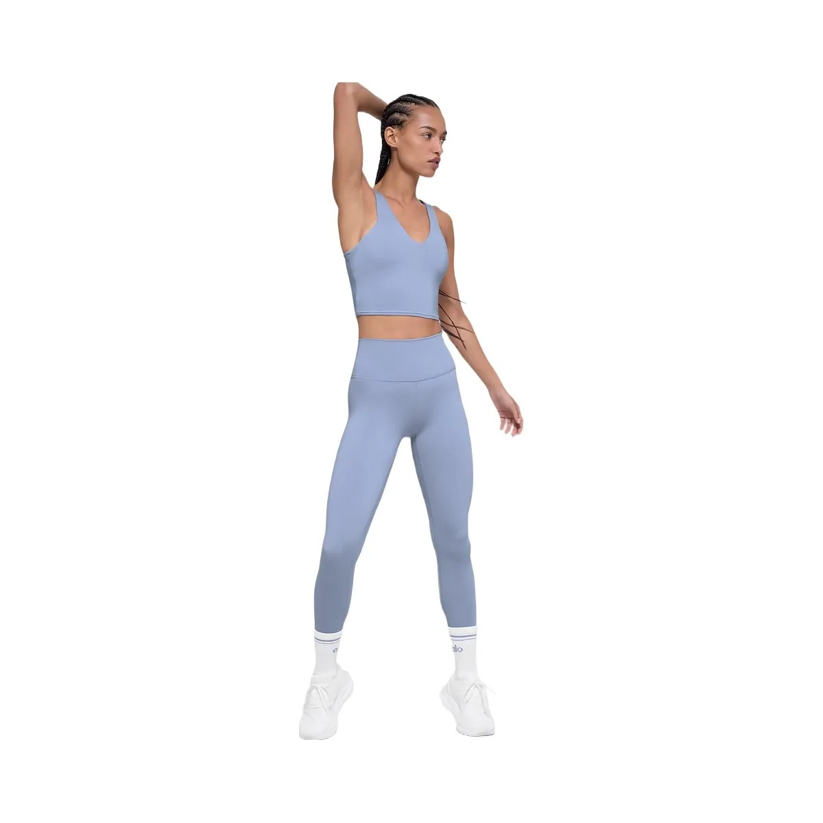 Alo Women's 7/8 High-Waist Airbrush Legging - Winter Frost - HypeFly India View 6