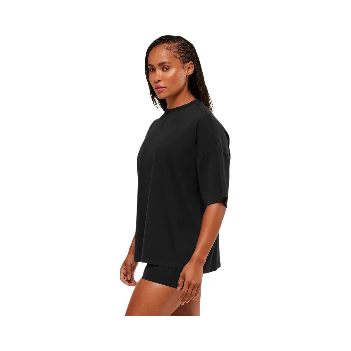 Gymshark Power Washed Oversized T-Shirt - Black/Acid Wash Small Ball - HypeFly India View 2