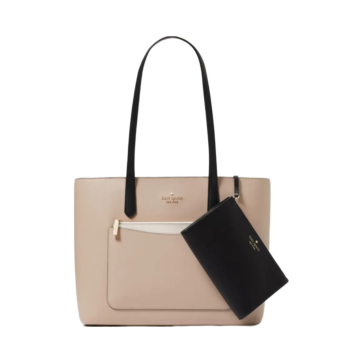 Kate Spade Staci Colorblock Leather Large Tote Set Warm Beige Multi - HypeFly India View 1