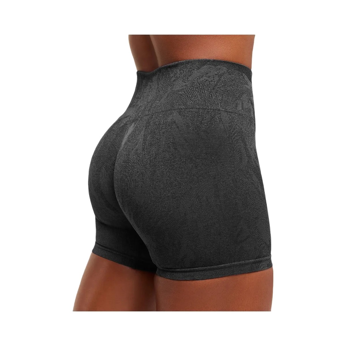 Gymshark Adapt Camo Seamless Shorts - Asphalt Grey/Black - HypeFly India View 5