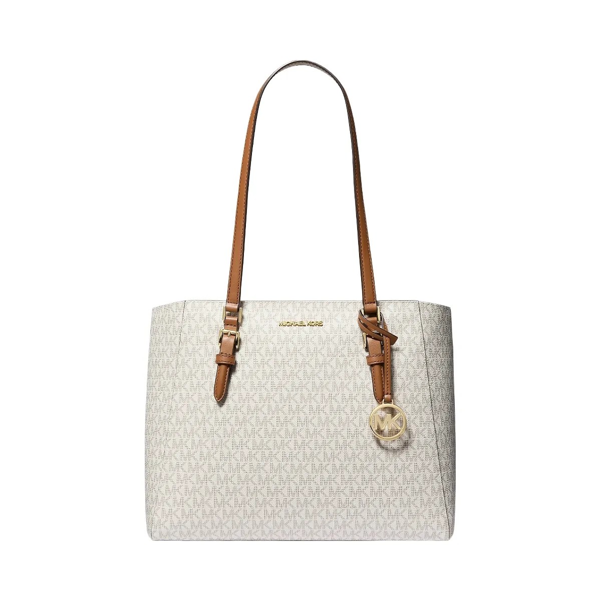 Michael Kors Charlotte Large 3-in-1 Signature Logo Tote Bag Vanilla - HypeFly India View 1