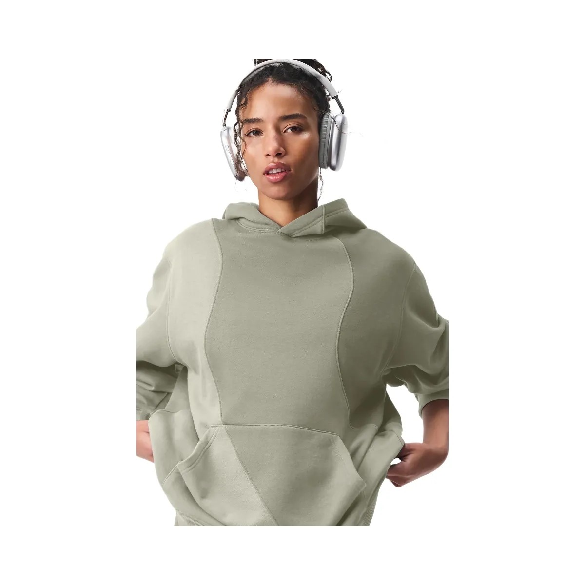 Alo Women's Make Waves Hoodie - Limestone Tonal - HypeFly India View 1