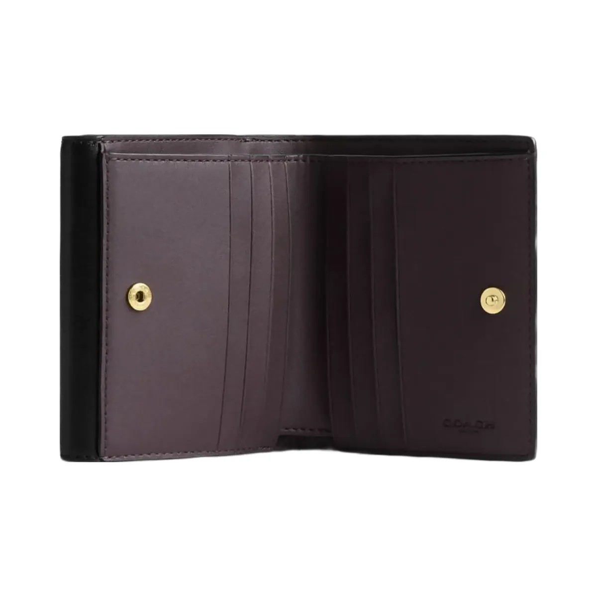 Coach Eliza Small Wallet In Signature Canvas Signature Canvas-Gunmetal-Black - HypeFly India View 2