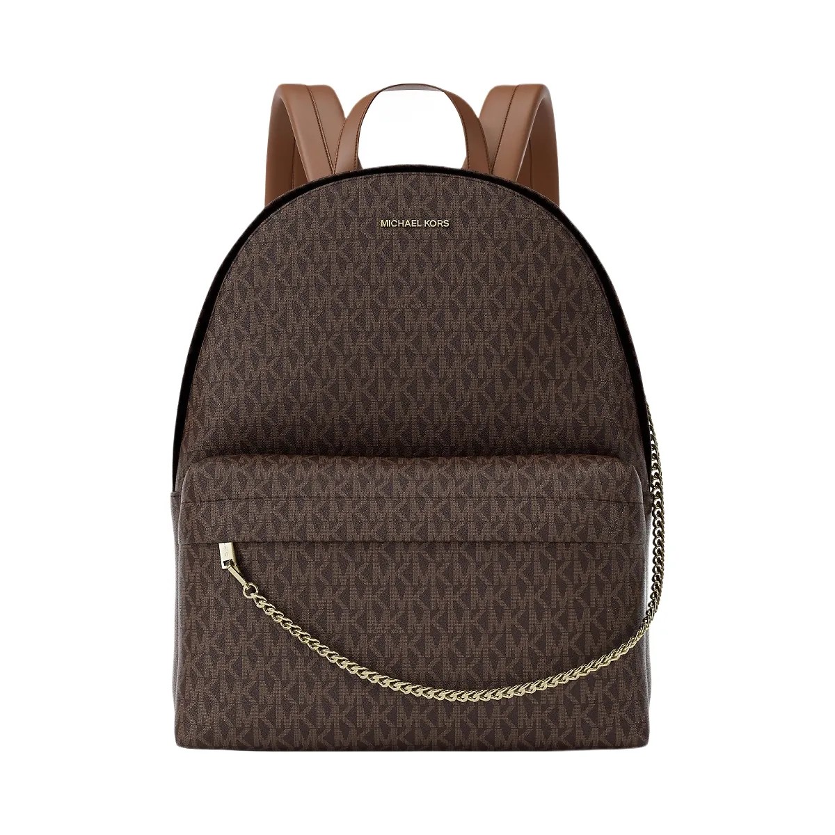 Michael Kors Slater Large Signature Logo Backpack Brown - HypeFly India View 1