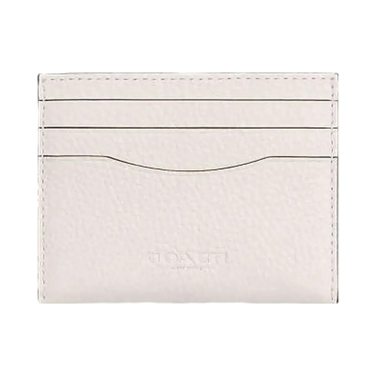Coach Slim Id Card Case Pebbled Leather-Chalk - HypeFly India View 1