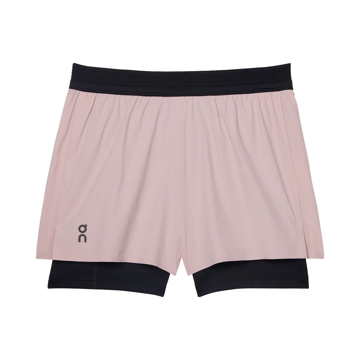 On 3" Performance 2/1 Shorts Mauve | Black  - HypeFly India View 1