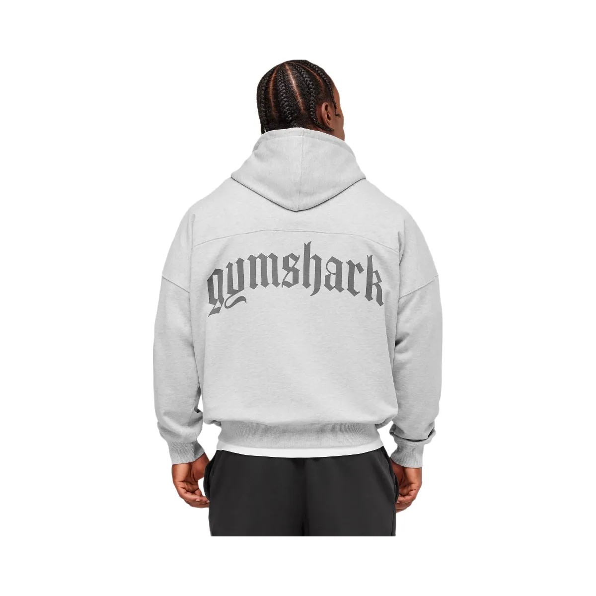 Gymshark Olde English Hoodie - Soft Grey Marl - HypeFly India View 2