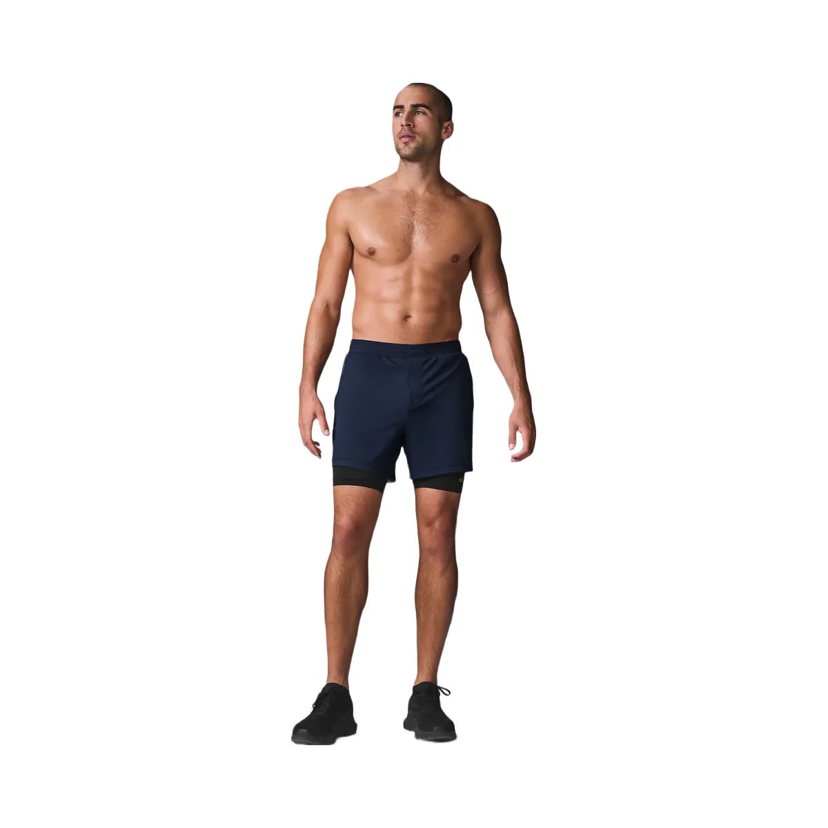Alo Men's Conquer React 2-In-1 Performance Short - Navy/Black - HypeFly India View 1