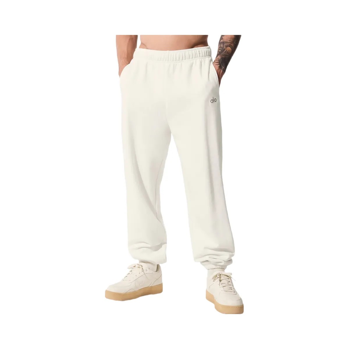 Alo Men's Accolade Sweatpant - Ivory - HypeFly India View 5