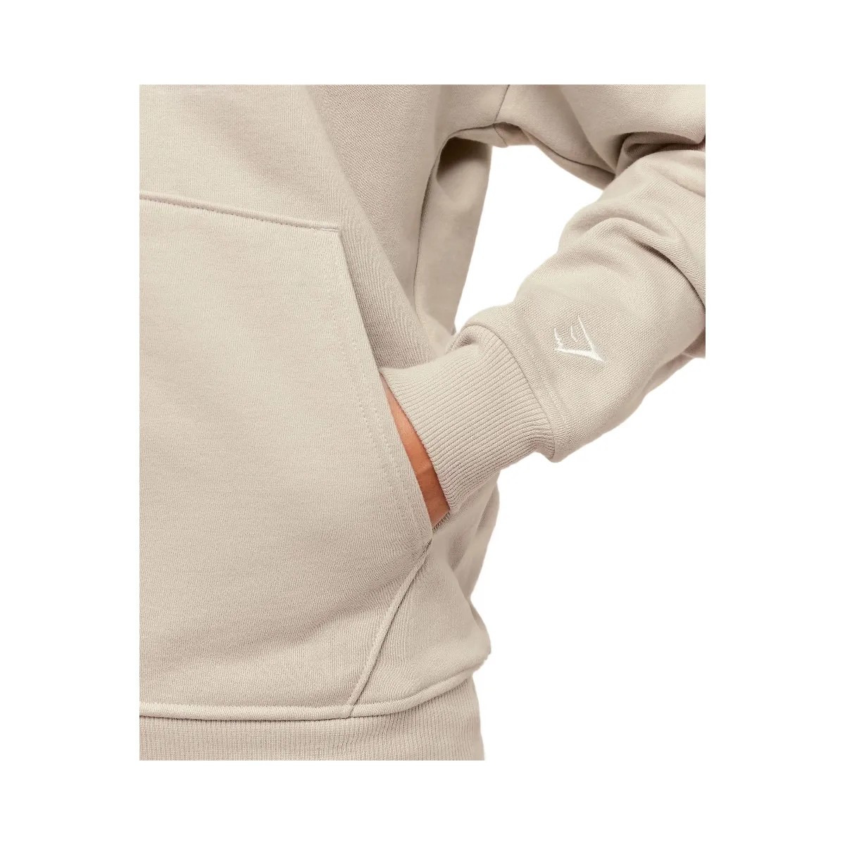 Gymshark Fitness Embroidered Graphic Zip Up Hoodie - Pebble Grey - HypeFly India View 5