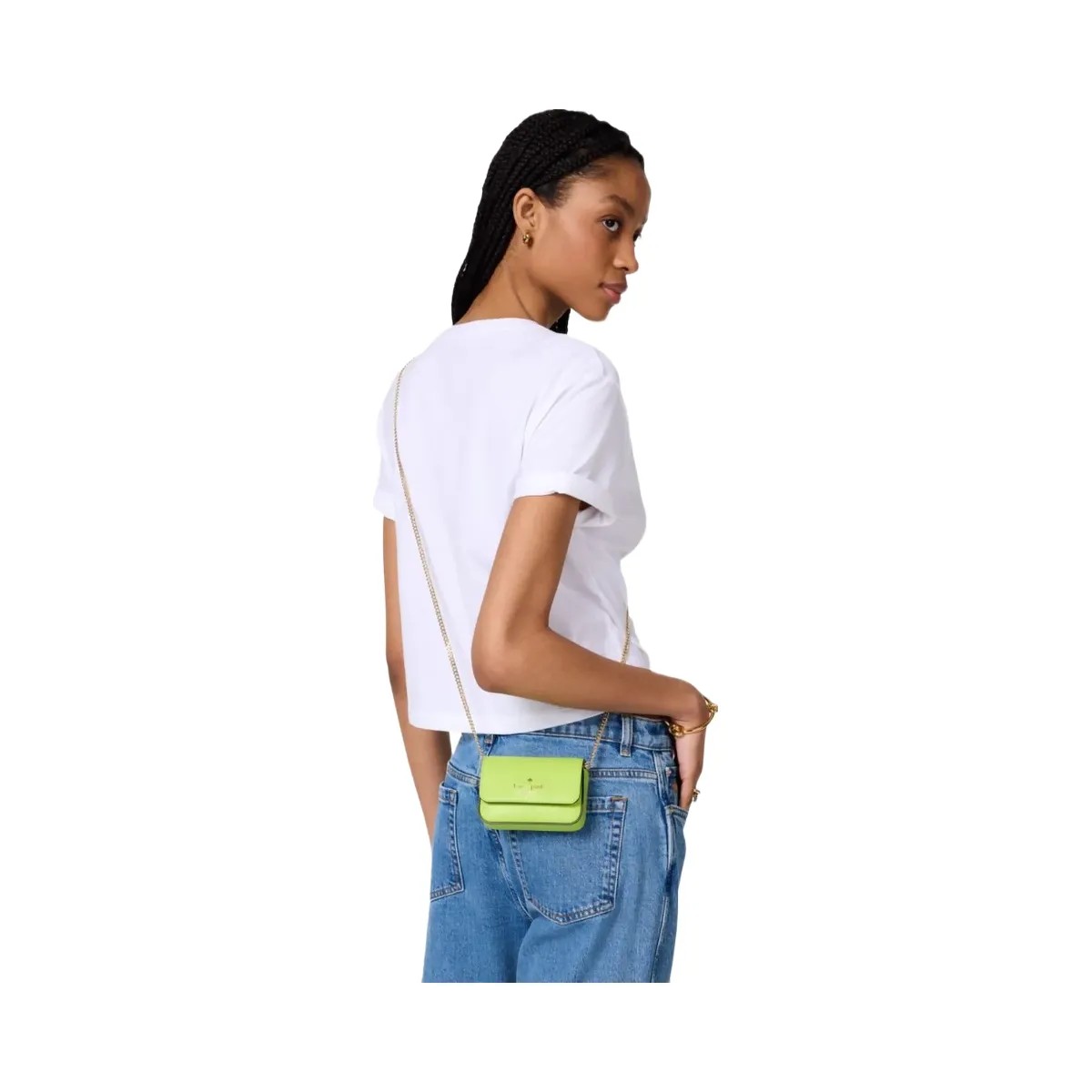 Kate Spade Madison Card Case Crossbody Grasshopper Green - HypeFly India View 2