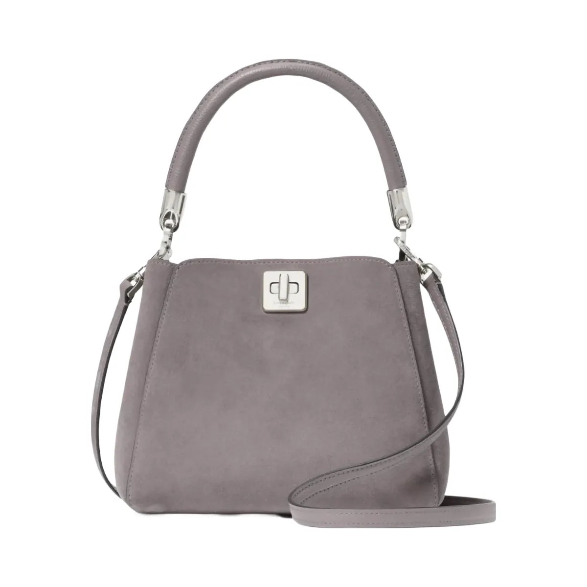 Kate Spade Phoebe Suede Small Top Handle Satchel Hare Grey - HypeFly India View 1