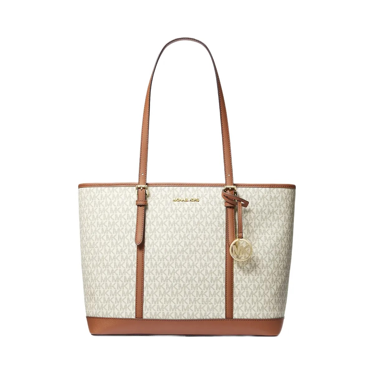 Michael Kors Jet Set Travel Large Logo Tote Bag Vanilla - HypeFly India View 1