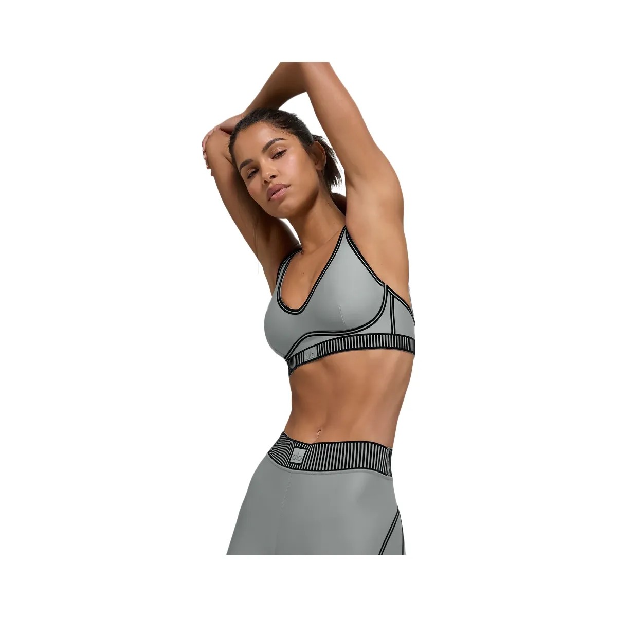 Alo Women's Airlift Line Up Bra - Lunar Grey - HypeFly India View 3