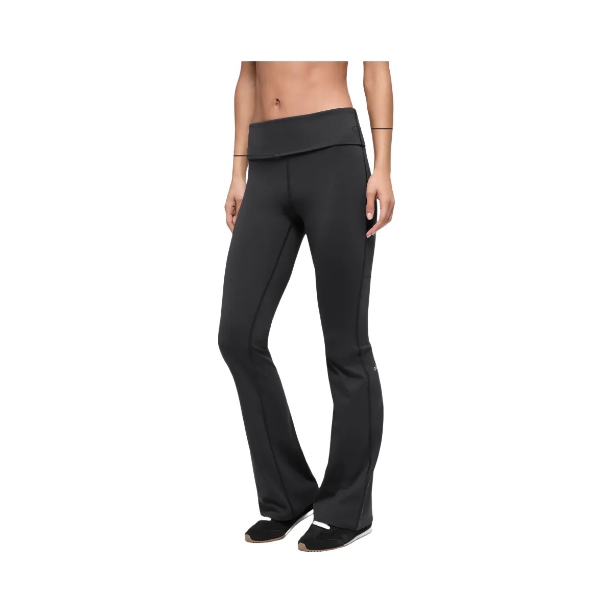Alo Women's ALO Softsculpt Foldover Flare Legging - Black - HypeFly India View 1