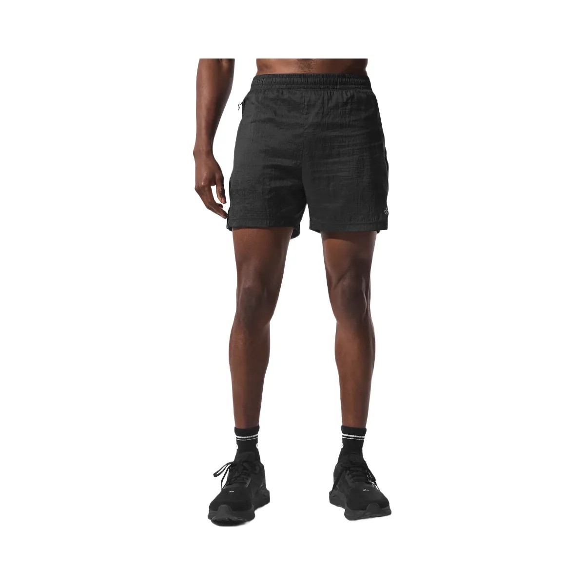 Alo Men's 5" Game Time Ripstop 2-In-1 Short - Black/Black - HypeFly India View 1