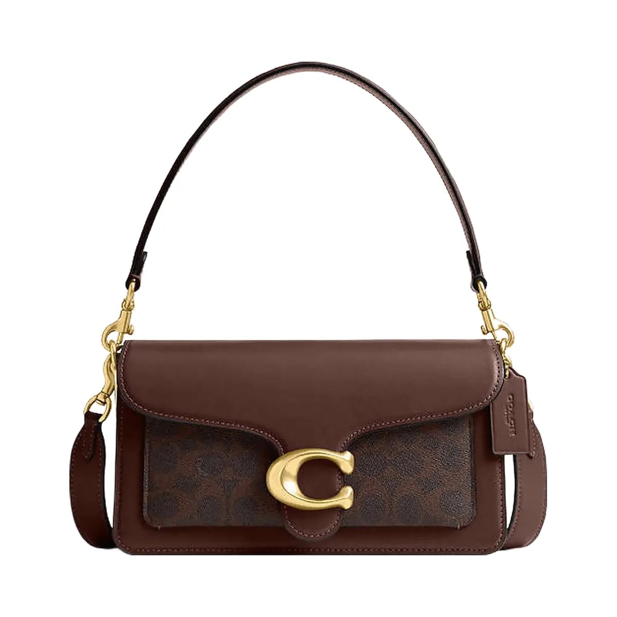 Coach Tabby Shoulder Bag 26 In Signature Canvas Signature Canvas-Brass-Maple - HypeFly India View 1
