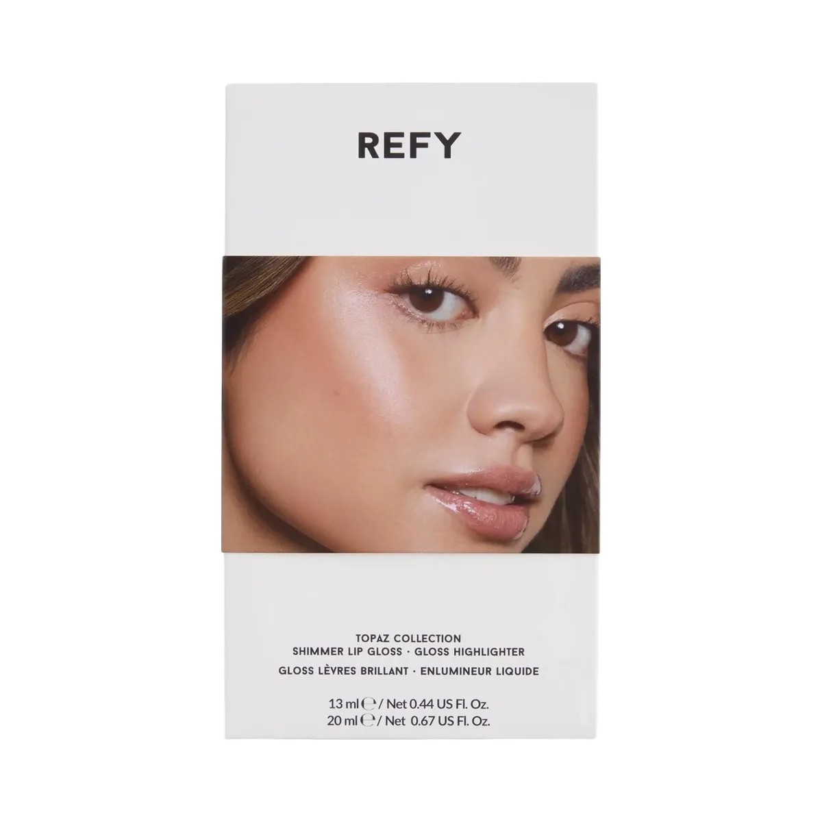 REFY Topaz Collection: Shimmer Lip Gloss & Liquid Highlighter Set - HypeFly India View 1