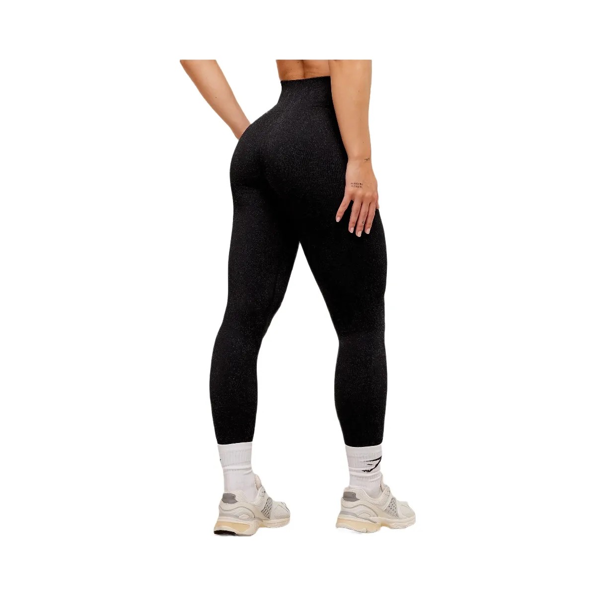 Gymshark Adapt Fleck Seamless Leggings - Mineral/Black - HypeFly India View 2