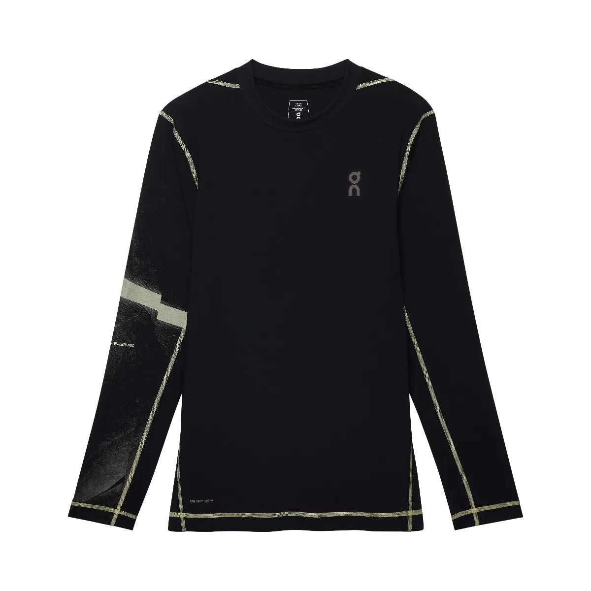 On Active Long-T Graphic Black - HypeFly India View 1