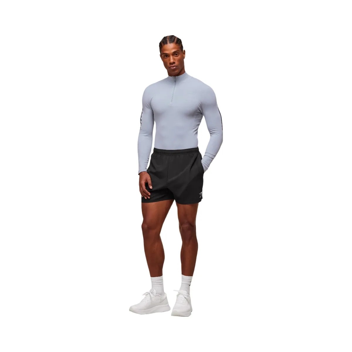 Gymshark everywear Warp Knit 1/4 Zip - Pale Blue - HypeFly India View 3