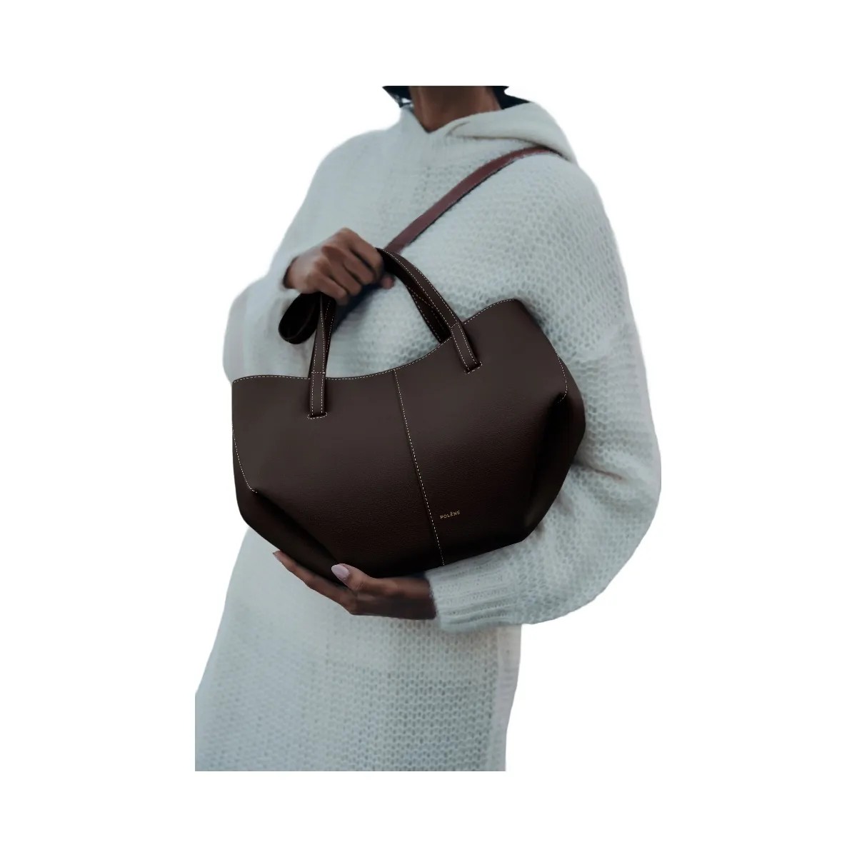 Polene Cyme Mini Textured Ebony - HypeFly India View 5