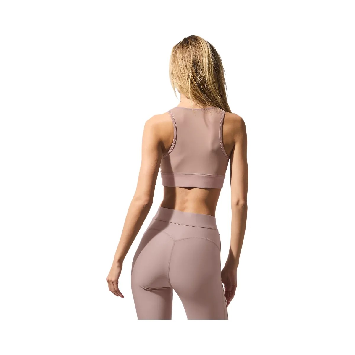 Alo Women's Airlift Mesh Just Right Bra - Taupe - HypeFly India View 2