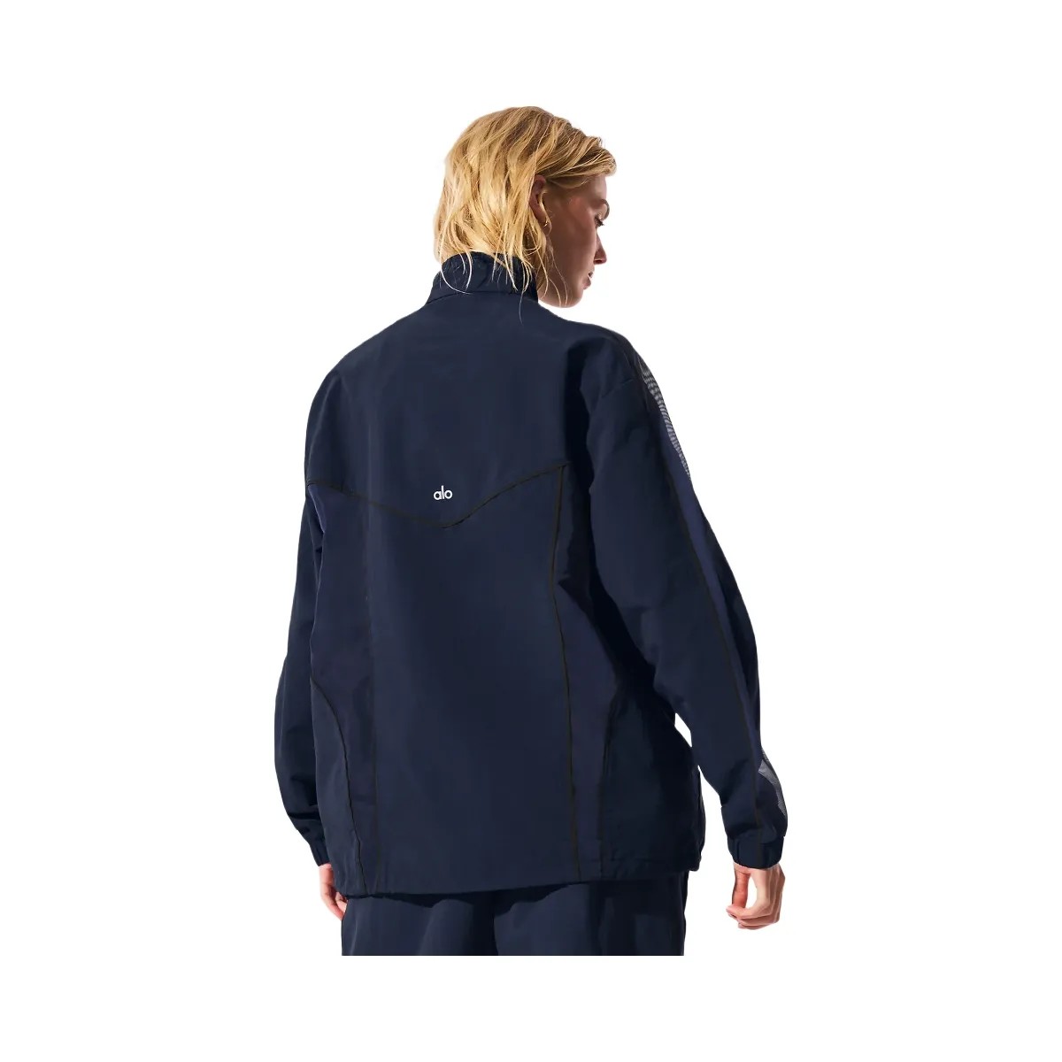 Alo Women's Origin Full-Zip Track Jacket - Navy/Black - HypeFly India View 3