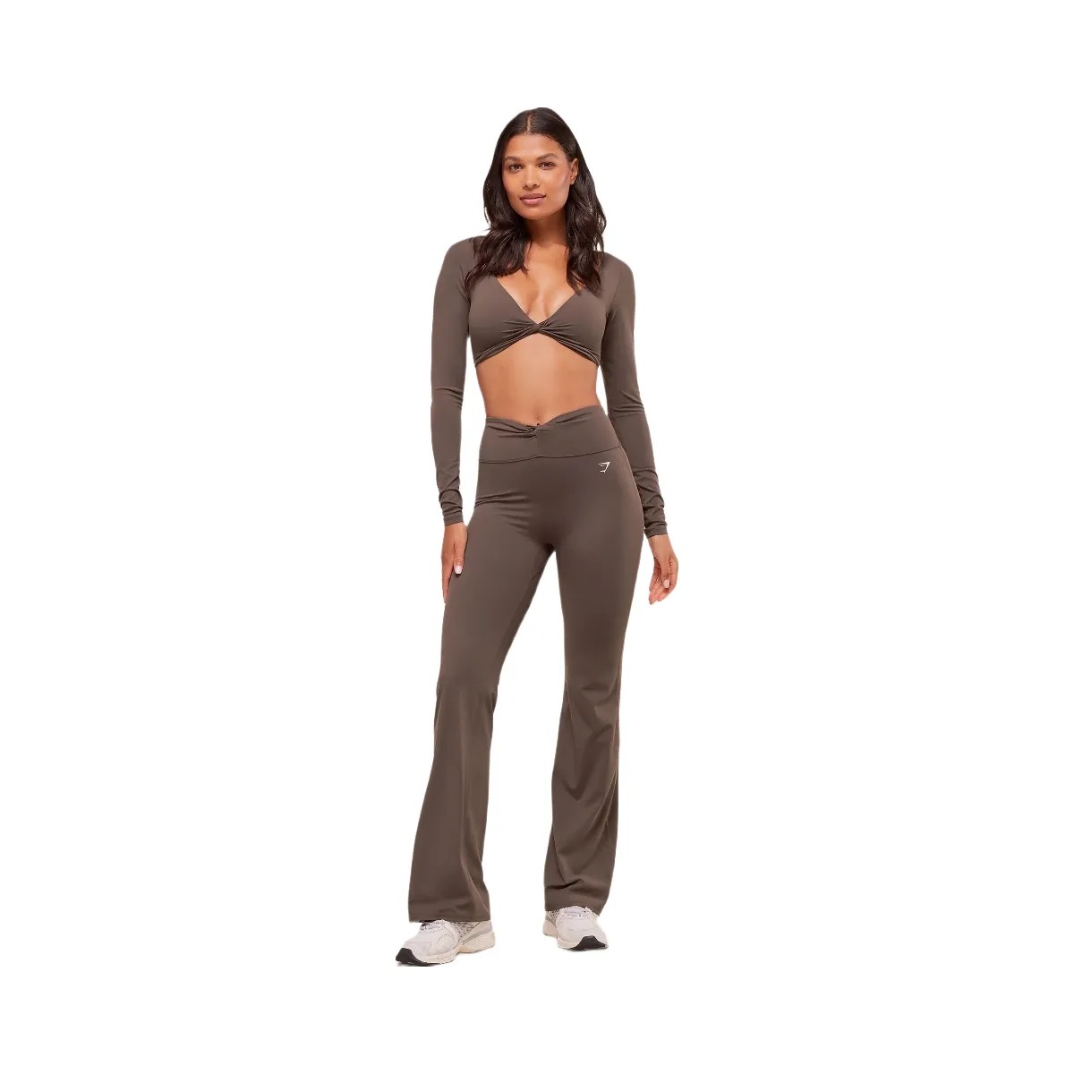 Gymshark Twist Front Straight Leg Legging - Walnut Brown - HypeFly India View 4