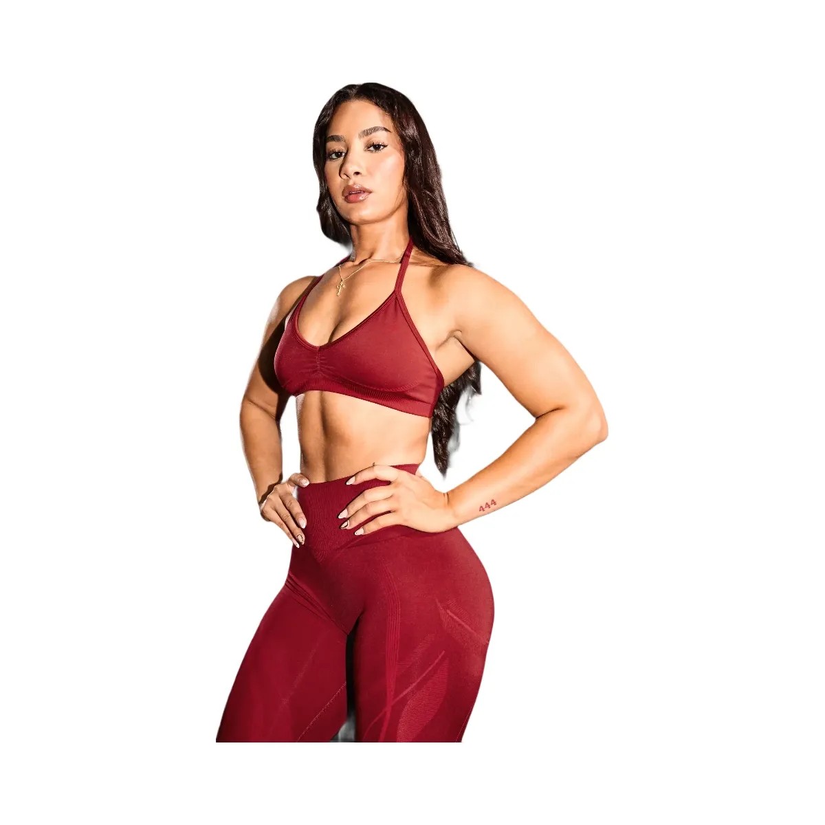 Gymshark x Analis Seamless Leggings - Reps Red/Carmine Red - HypeFly India View 2