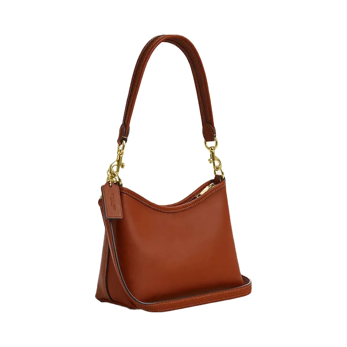 Coach Laurel Small Shoulder Bag Smooth Leather-Gold-Tan - HypeFly India View 3